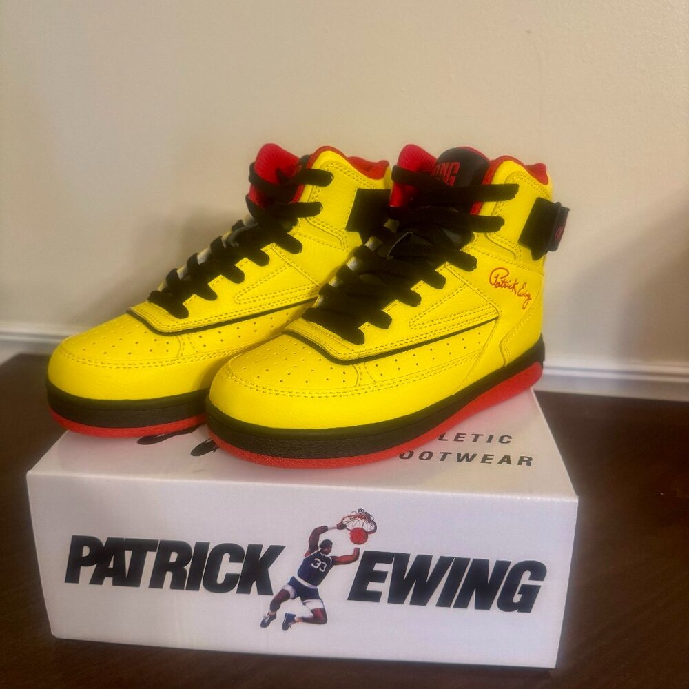 Patrick Ewing Orion Strap Sneakers – Preschool Size 1 (Yellow/Black/Red)